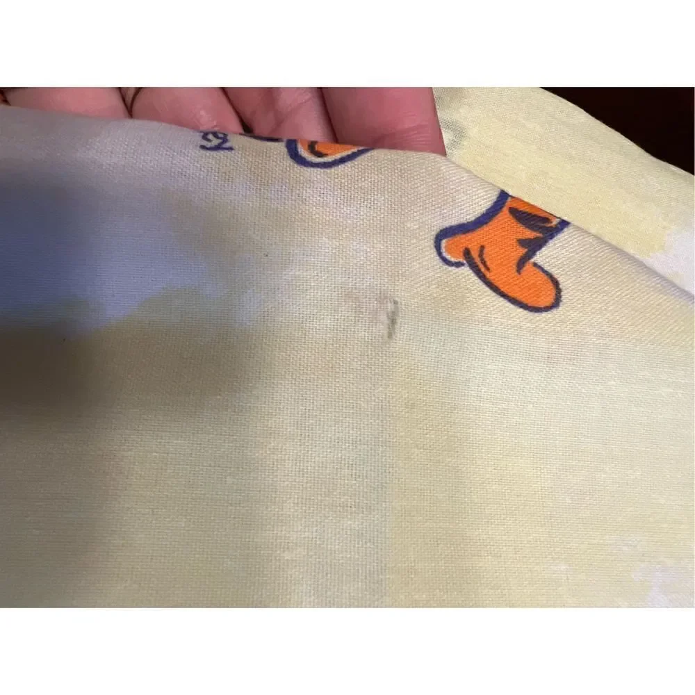 vintage Disney winnie the pooh tigger hopping yellow 2 curtain panels 40x63 each